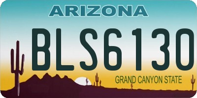 AZ license plate BLS6130