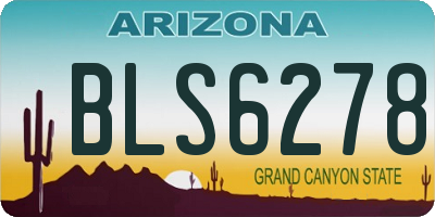 AZ license plate BLS6278