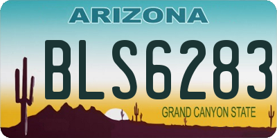 AZ license plate BLS6283