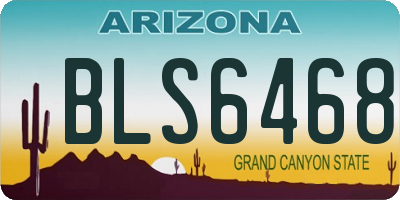 AZ license plate BLS6468