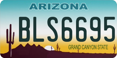 AZ license plate BLS6695