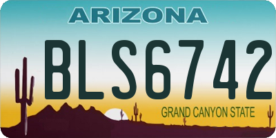 AZ license plate BLS6742