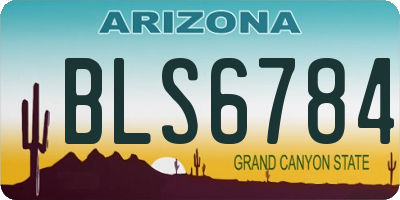 AZ license plate BLS6784