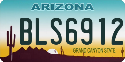 AZ license plate BLS6912