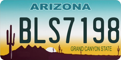 AZ license plate BLS7198