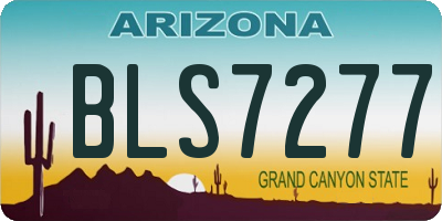 AZ license plate BLS7277