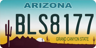 AZ license plate BLS8177