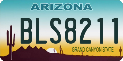 AZ license plate BLS8211