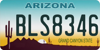 AZ license plate BLS8346