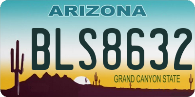 AZ license plate BLS8632