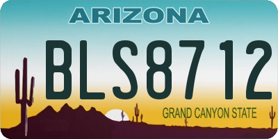 AZ license plate BLS8712