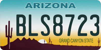 AZ license plate BLS8723