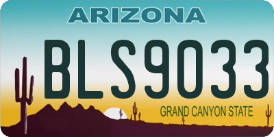 AZ license plate BLS9033