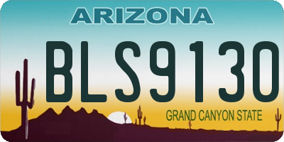 AZ license plate BLS9130
