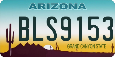 AZ license plate BLS9153