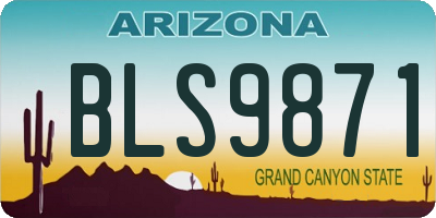 AZ license plate BLS9871
