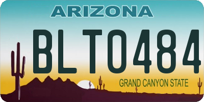 AZ license plate BLT0484