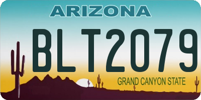AZ license plate BLT2079