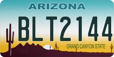 AZ license plate BLT2144