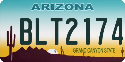 AZ license plate BLT2174