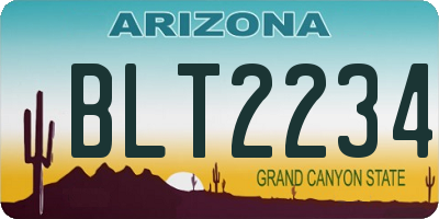 AZ license plate BLT2234
