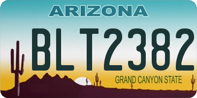 AZ license plate BLT2382