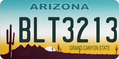 AZ license plate BLT3213