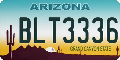 AZ license plate BLT3336