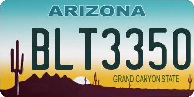 AZ license plate BLT3350