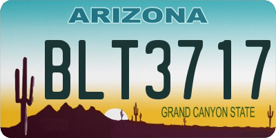AZ license plate BLT3717