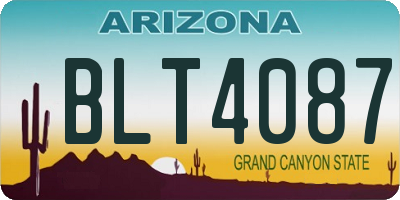 AZ license plate BLT4087