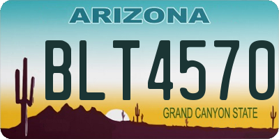 AZ license plate BLT4570
