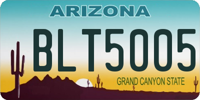 AZ license plate BLT5005