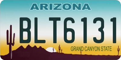AZ license plate BLT6131