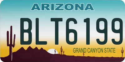 AZ license plate BLT6199