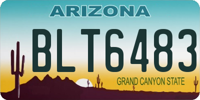 AZ license plate BLT6483
