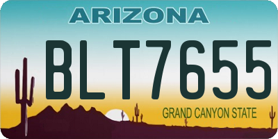 AZ license plate BLT7655