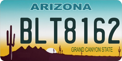 AZ license plate BLT8162