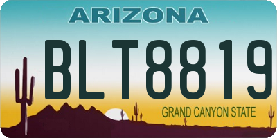 AZ license plate BLT8819
