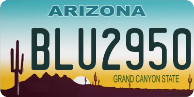 AZ license plate BLU2950