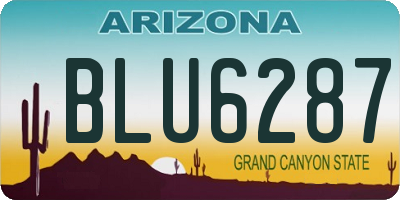 AZ license plate BLU6287