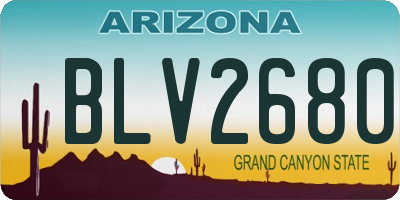 AZ license plate BLV2680