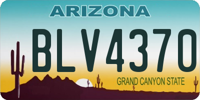 AZ license plate BLV4370