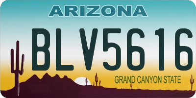 AZ license plate BLV5616
