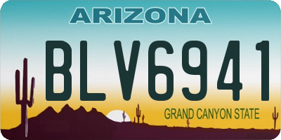 AZ license plate BLV6941