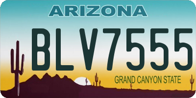 AZ license plate BLV7555