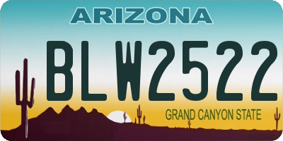 AZ license plate BLW2522