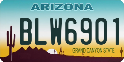 AZ license plate BLW6901