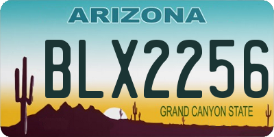 AZ license plate BLX2256