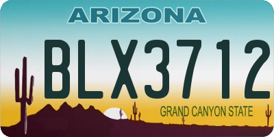 AZ license plate BLX3712